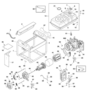 Part Location Diagram of REF-80079583 Briggs and Stratton Control Panel Group